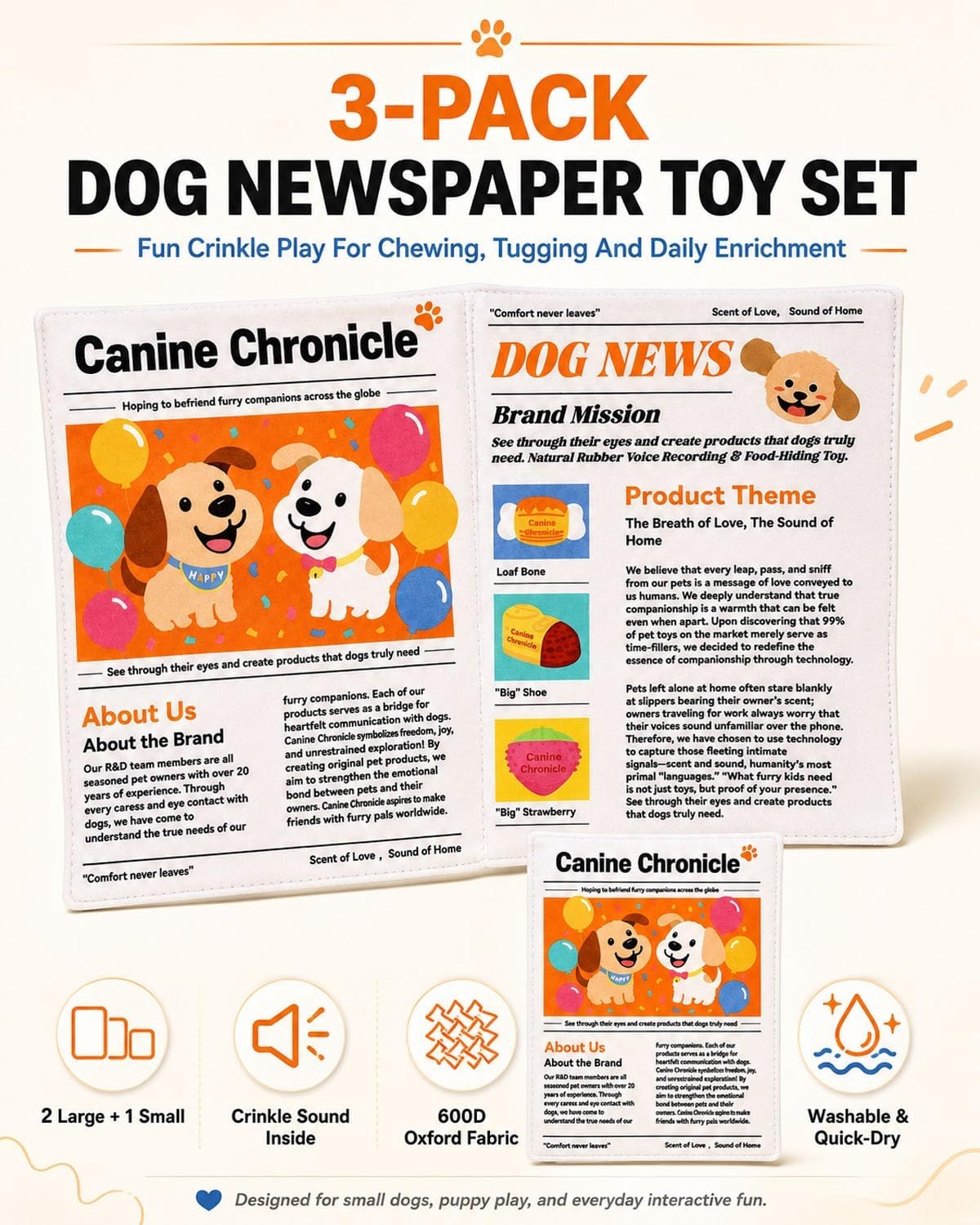 Dog Enrichment Newspaper Toy